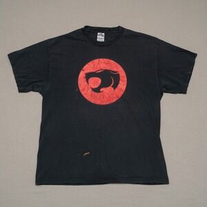 Vintage '99 Thundercats Comic Logo T-Shirt Delta Pro Weight Black Size Adults L